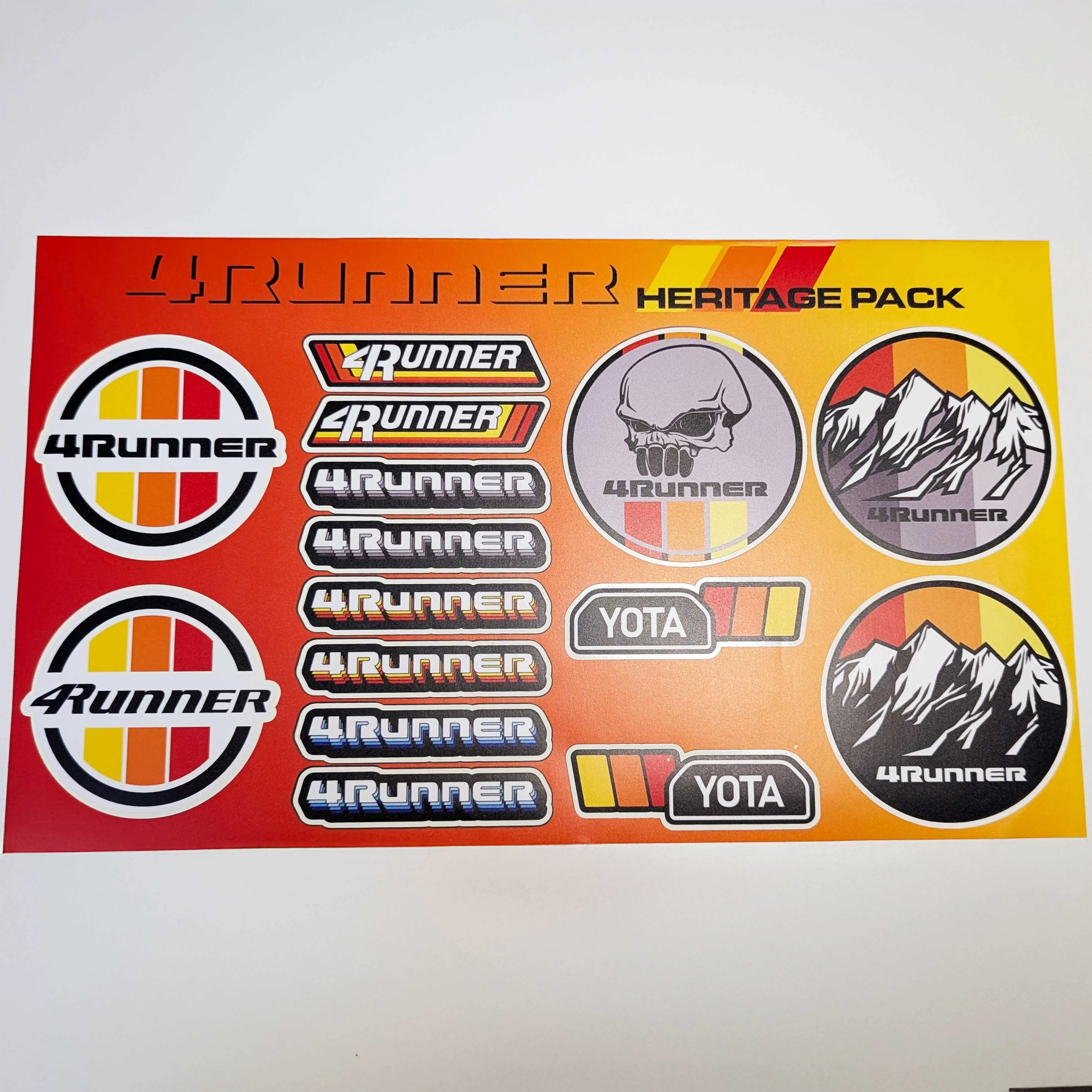 4runner Heritage Retro Vintage Old Style Sticker Pack Decals