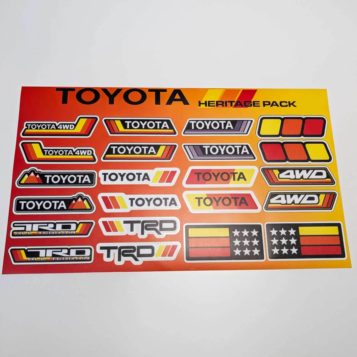Toyota Heritage Retro Sticker Pack Vinyl Decal Set
