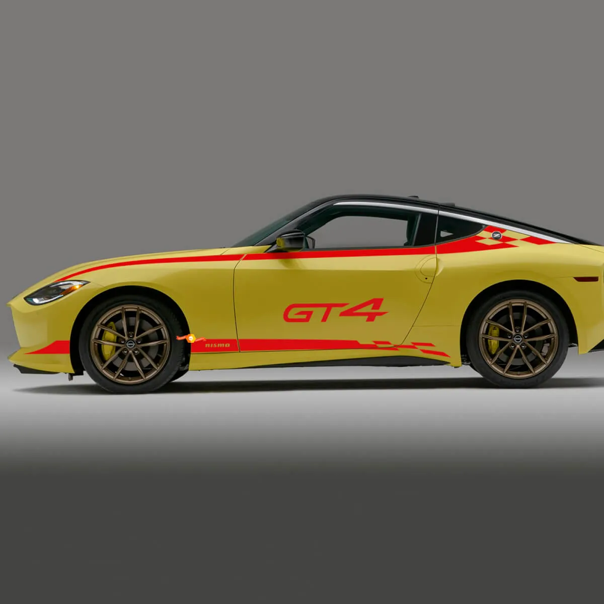 Nismo Side Checkered Stripe Decal Kit for Nissan Z GT4