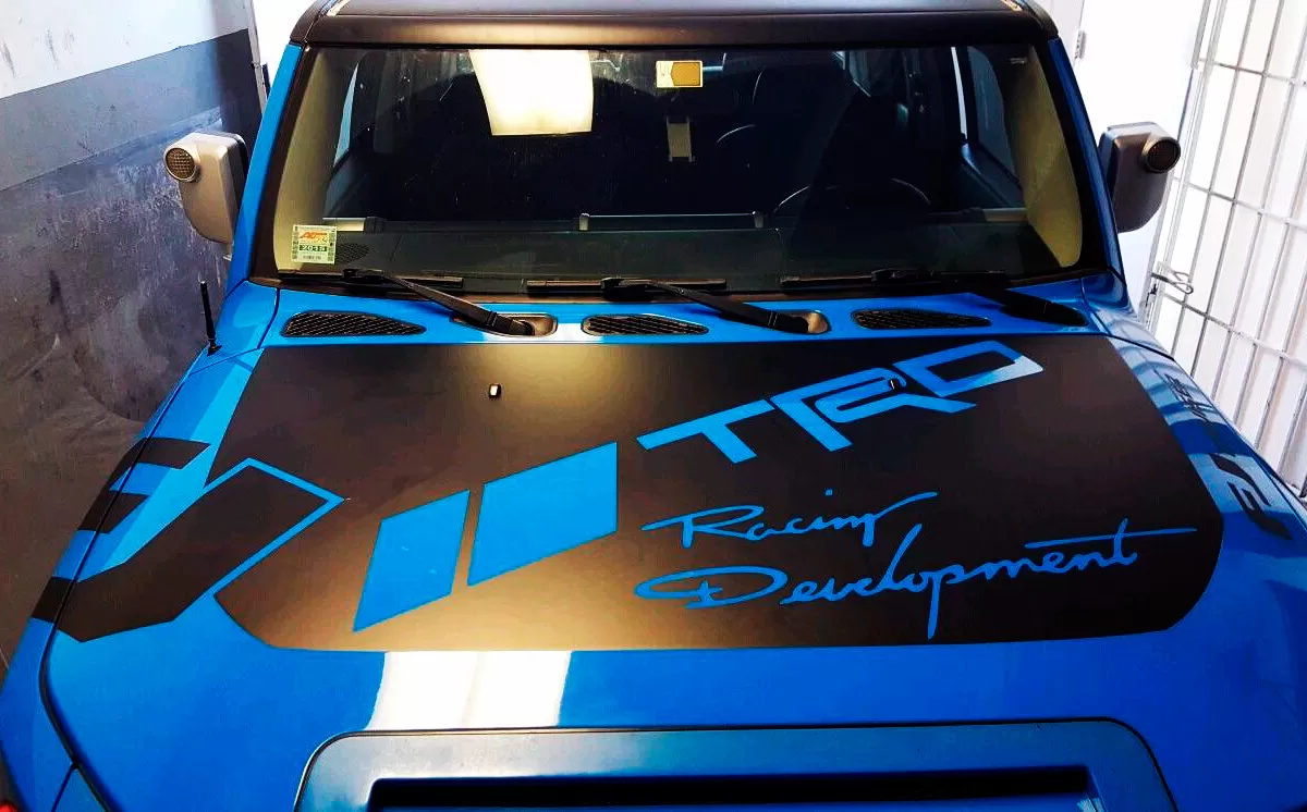 Toyota FJ Cruiser hood decal trd racing development Sticker