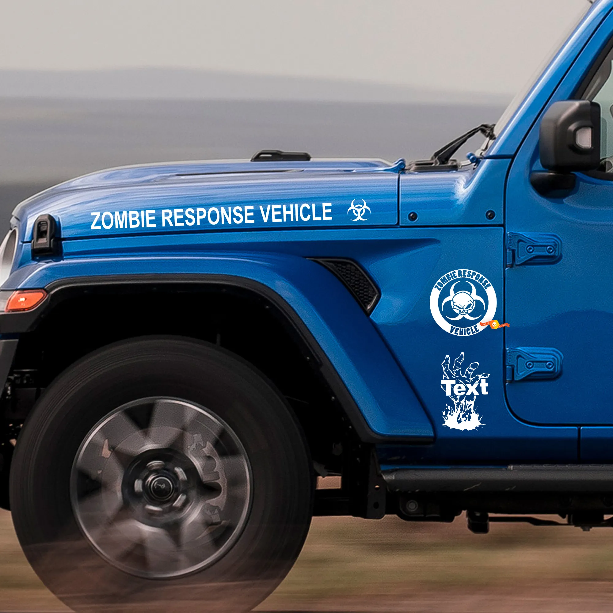 Zombie Outbreak Response Team Logo Vinyl Decal Kit for Jeep