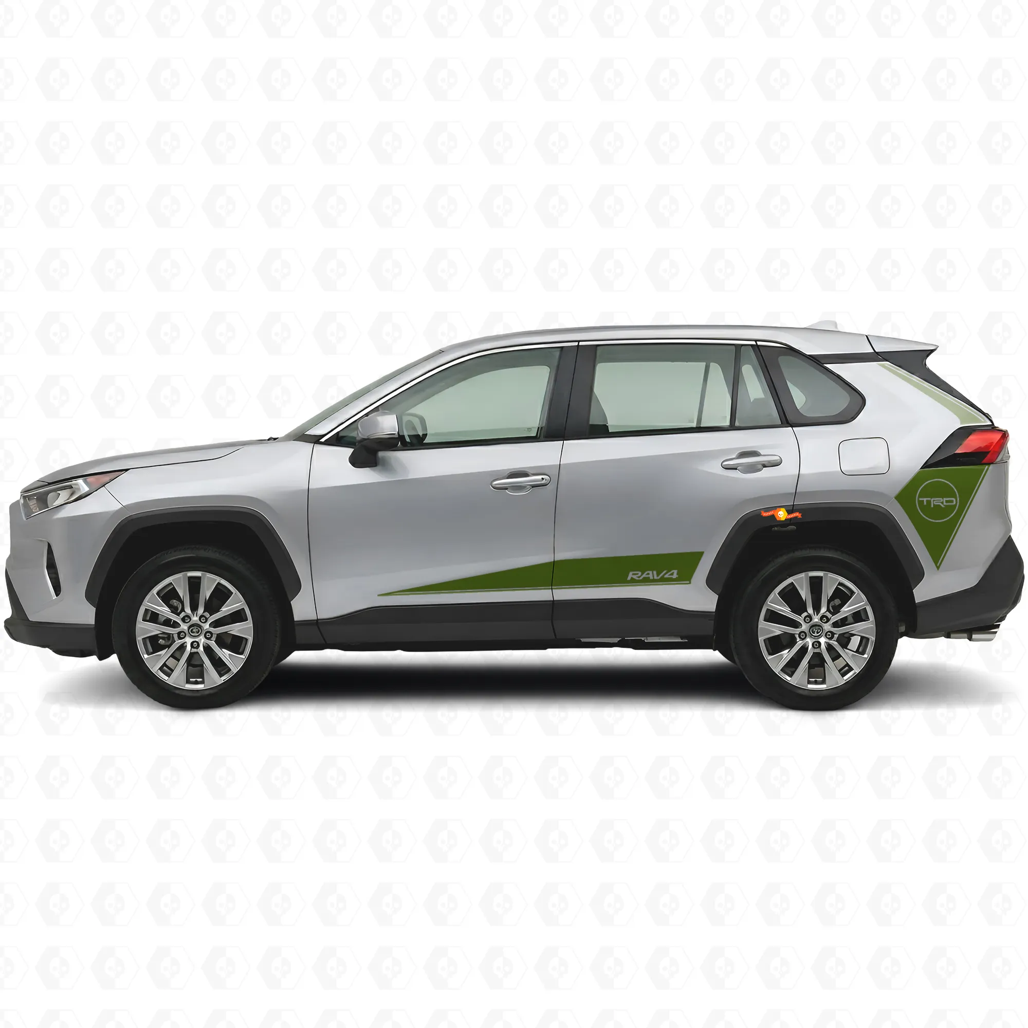 TRD Hockey Style Side Stripes Vinyl Decal For Toyota RAV4 2019