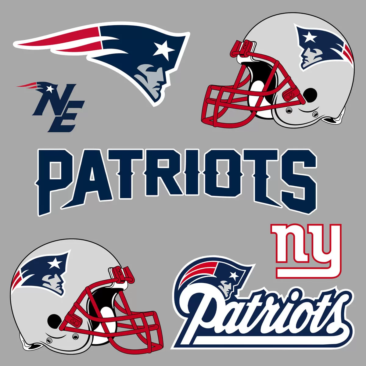 New England Patriots Football Team Stencil – Handmade Sports Fan Art & Craft Decor