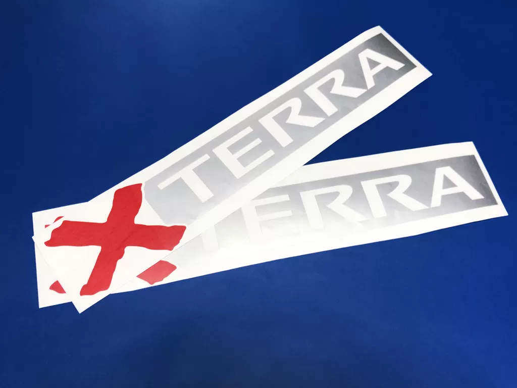 2x NISSAN XTERRA ROOF RACK DECAL EMBLEM 2 colors